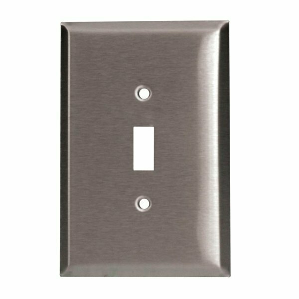 Hubbell Canada Tradeselect Wallplate, 1 -Gang, Stainless Steel 97071SS